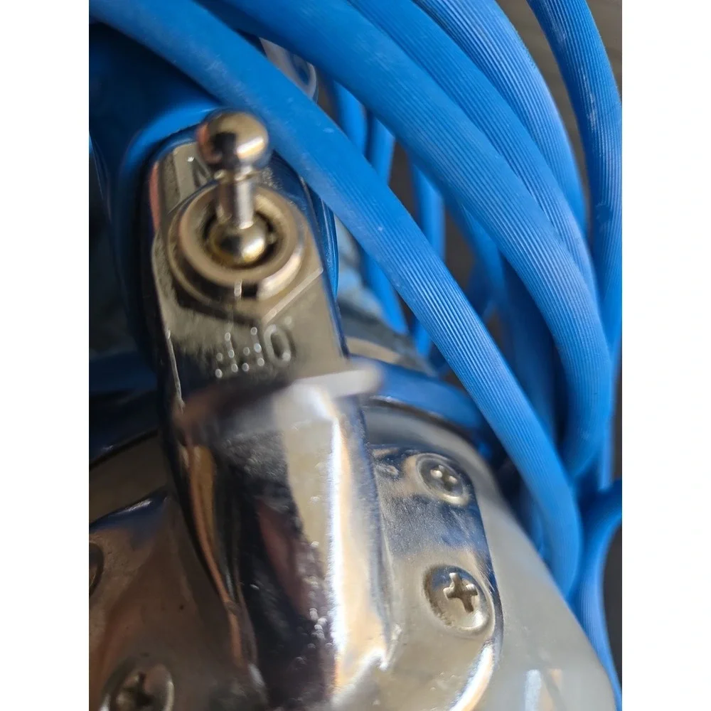Vintage Royal Prince Model 501 Handheld Vacuum Cleaner Blue Cord Chrome Tested